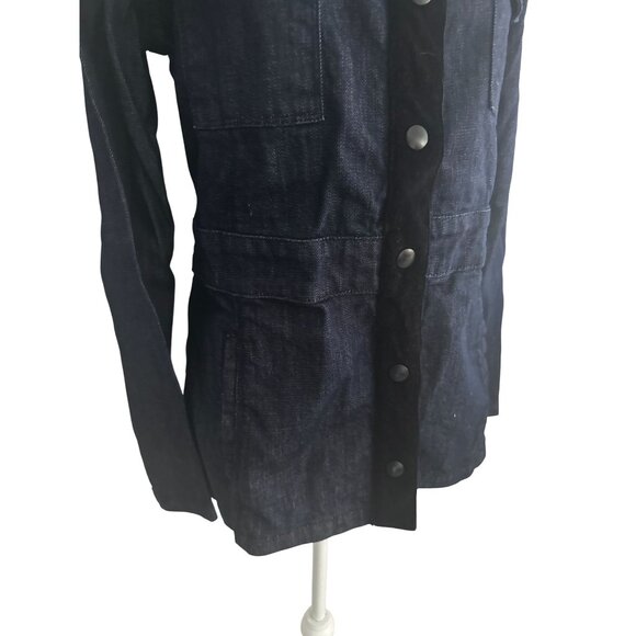 FRAME Women's Denim Black Corduroy Buttoned Jacket Size Small - Picture 4 of 8